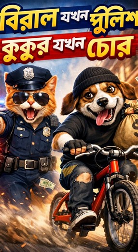 পুলিশ বিরাল যখন চোর ধরে😱😱 | দেখলে অবাক হবেন | Bangla Cartune | Funny Video | Cat vs dog |