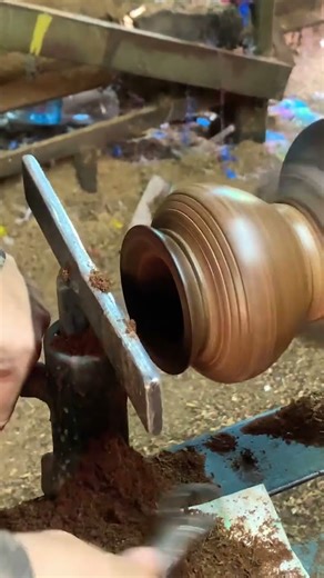 Palm tree wood pot making #wooddesigner #wood