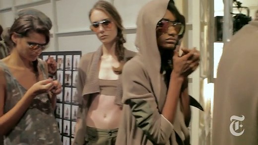 Backstage at the First Fashion Week Show