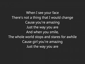 Bruno mars Just The Way You Are Lyrics