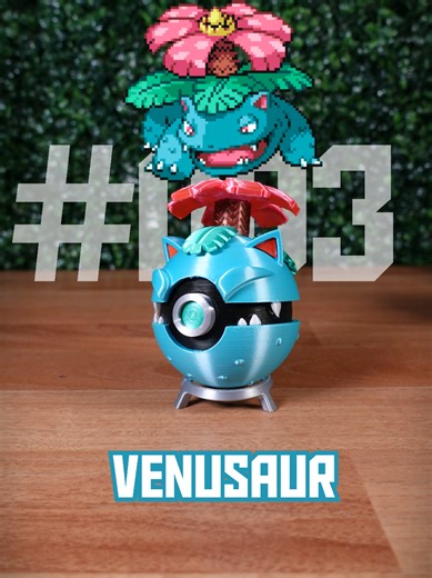 🌺Venusaur — The Verdant Titan Pokémon Part 3 – Printing Every Pokémon as Pokéballs Nature at its peak. Venusaur carries the full power of growth and sunlight. Everything is printed with my Bambu Lab P2S! #pokemon #pokeball #pokemontiktok #pokemoncommunity #3dprint
