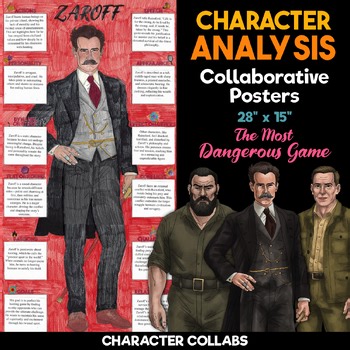 The Most Dangerous Game Character Analysis Posters | Character Collabs