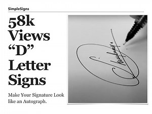 Draw a Stylish Signature starting with letter "D" , 7 Styles of letter "D"