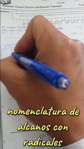 Nomenclatura de alcanos con radicales #quimica #easy #alcanos
