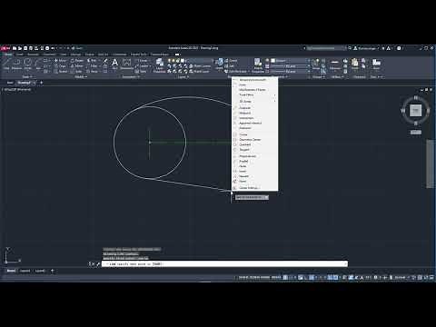AutoCAD 2023 Quadrants, pop-up menus and tangents