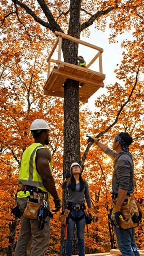Treehouse Construction with Elevated Wooden Pool | Step-by-Step Building Process in Forest