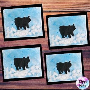 113K views · 534 reactions | Arctic Animal Silhouette watercolor painting for winter‍❄️❄️....Super easy and fun for winter! If you need the silhouette template of Arctic animals, I’d love to share | Zippi Kids Corner | Facebook