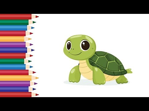 Cute Turtle coloring | how to color| animal coloring| turtle coloring| kids coloring fun| kids Art|