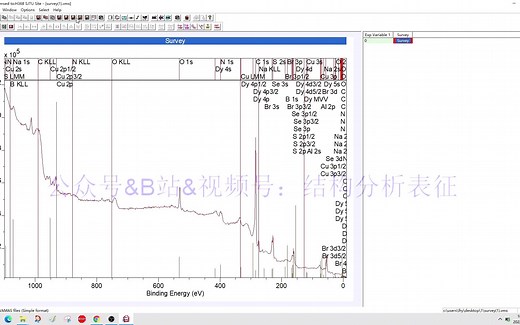 thermo的镁靶xps数据如何进行全谱分析-1