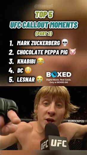 Top 5 UFC Callout Moments (Part 2) 😂 #shorts #top5