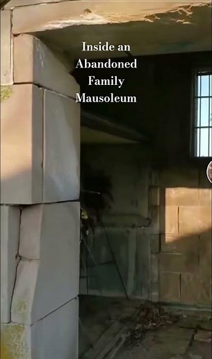 look inside an abandoned family mausoleum in Indiana #shorts