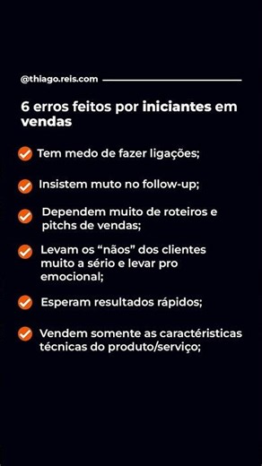 OS ERROS MAIS COMUNS DOS INICIANTES EM VENDAS