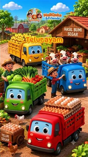🚚 Roda Roda Truk | Lagu Anak Ceria Tentang Kendaraan | Lagu Anak Indonesia Terbaru 🛞