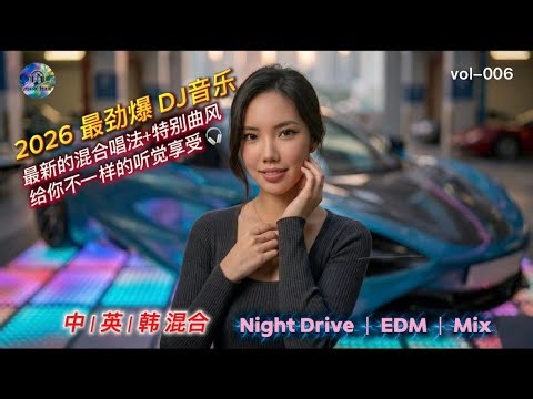 Night Drive EDM 2026 🔥 Neon Overdrive Mix | 高能炸车DJ | 中英韩混合电音｜#dj #dj音乐 #djmix #nightdrive #中文歌曲