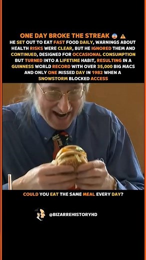 He Set A World Record Eating Big Macs #history #worldrecord