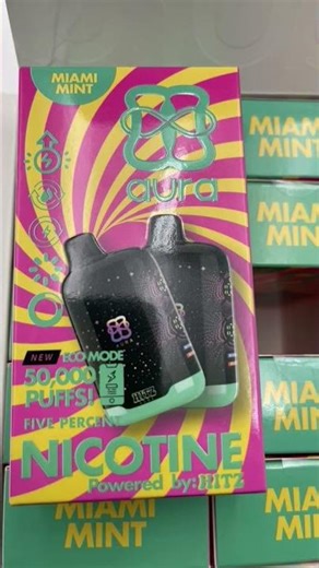 HITZ Aura 50,000 Puffs – Miami Mint Flavor, telegram dm in description for orders