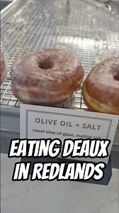 Checking out Fancy Donuts at Deaux (Donut Shop) in Redlands, California