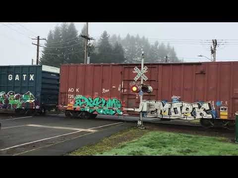 Freight Train 🚂 crossing Poplar Street near Highway 47