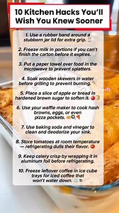 A Few "Pro-Tips" for your Pro-Tips: • For #2 (Freezing Milk): Remember that liquid expands when frozen! Pour a little bit out of the container before freezing so the plastic doesn't burst. • For #6 (Waffle Maker): Be careful with "high-sugar" items in the waffle maker (like certain pizza doughs), as they can caramelize and stick to the plates, making them a nightmare to clean. • For #7 (Baking Soda & Vinegar): While this creates a fun fizzy reaction that can help dislodge debris, the chemical re