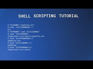 Shell scripting tutorial