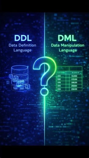 DDL vs DML Explained in 30 Seconds | Database Basics #database #sql