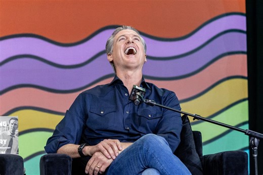 Gavin Newsom doesn’t mind trampling on the rainbow flag — just ask his critics