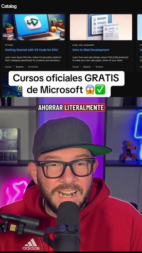 Javi Niguez | Cursos oficiales GRATIS de Microsoft para aprender a programar 🚀 #developer #microsoft #vsc #javascript #python | Instagram