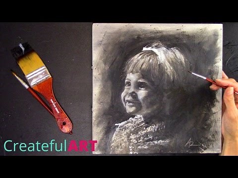 How To Paint a Black and White Portrait