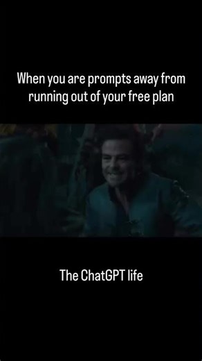 when you are prompts away from running out of your free plan #chatgpt #aiprompts #freeplan #openai