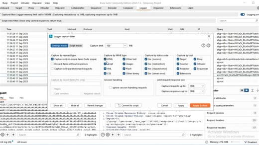 Burp Suite - Burp Logger