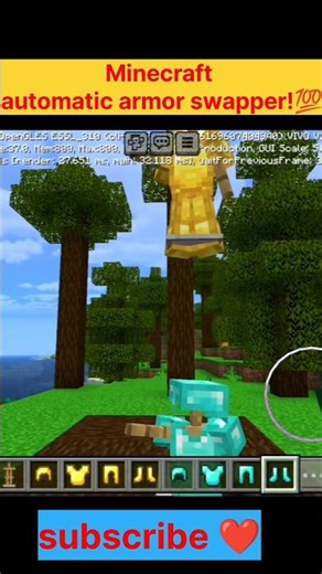 Amazing armor swapper in minecraft!💯❤️🤩 #minecraftvideo#minecraftsurvivalseriesepisode1