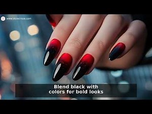 50 Black Nail Designs: Ultimate DIY Ombre, Matte & Glitter