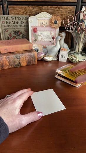 Stamping Vintage Ephemera for a Journal Pocket