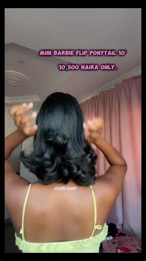 Our mini barbie flip ponytail still available to shop!🤭🌸 Send a dm or WhatsApp 09065614294 to shop.🌸💕 #barbieponytail #detachableponytail #ponytailvendorinlagos #ponytailvendorinibadan