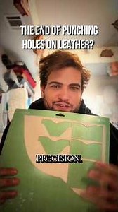 No more punching holes on leather? My very old dusty ‪@Cricut‬ machine came to the rescue