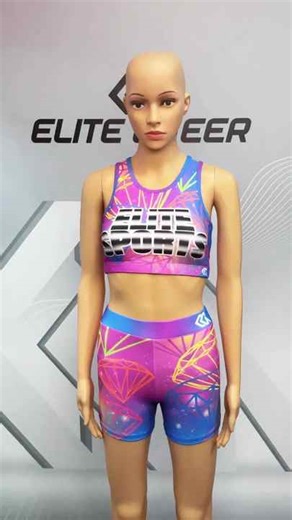 Custom Dance Team Crop Top Shorts Sublimation Training Gear Cheer Warm up Sets Women's Dance Shorts Girls Cheer Practice Uniform