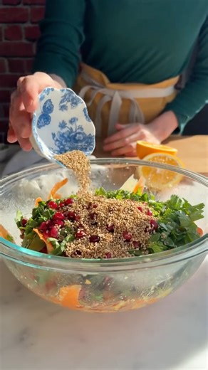 Eating Healthy Today on Instagram: "Shaved Carrot Salad with Citrus Miso-Ginger Dressing 🥕🍊✨ (via: @dishingouthealth) Crunchy, colorful, and bursting with fresh flavor—this shaved carrot salad is the kind of recipe you’ll crave on repeat. Packed with immune-supporting nutrients and skin-loving ingredients, it’s light, nourishing, and seriously satisfying. A salad trend that truly lives up to the hype. 💫🥗 🛒 Ingredients Citrus Miso-Ginger Dressing • 3 tbsp extra-virgin olive oil • ¼ cup fresh