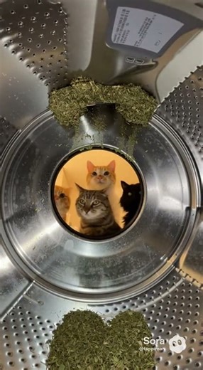 🌿 They tried to crush catnip in the washing machine for tonight's party.🐈‍⬛
