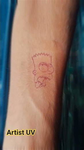 Screaming Bart Simpson Tattoo! 😱 | Artist UV | Heart Block Tattoos Anupgarh