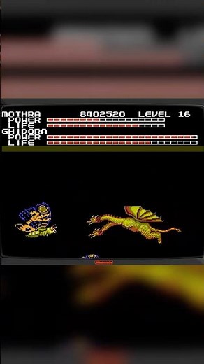 Godzilla: Monster of Monsters! (NES) Godzilla, Mothra vs Chidora
