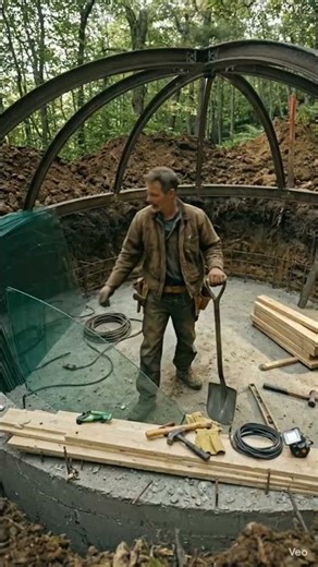 Underground Glass Dome Build 😳