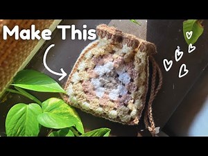 How to Crochet a Drawstring Bag with Granny Squares