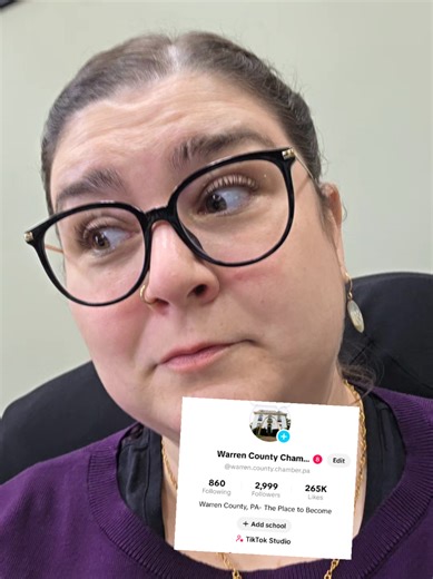 thanks for all the follows, likes, and shares! #chamber #warrencountypa #coworkers #office #fyp