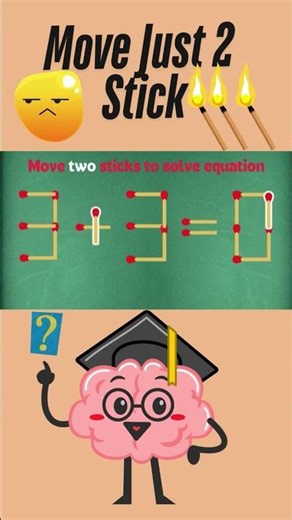 Move two stick to solve the puzzle