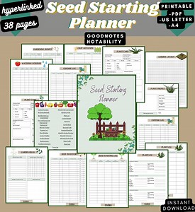 Digital Hyperlinked Printable Garden Planner Bundle Seed Inventory Plant Journal Harvest Calendar Crop Rotation Seasonal Checklist Goodnotes - Etsy UK