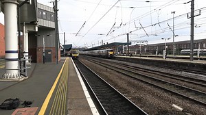 1.8K views · 37 reactions | The Intercity 225 Electric Train comprising of the class 91 electric locomotive and driving trailer van. Still one of the best trains built for Britain in my opinion. Seen at Doncaster in 2024. | Schony747 Youtube & DVD | Facebook