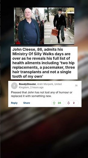 John Cleese, 86, admits his Ministry Of Silly Walks days are over as he reveals his full ...