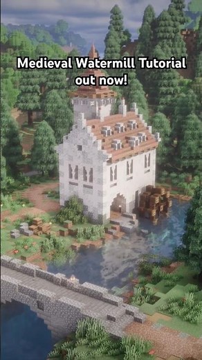 Minecraft Watermill Tutorial out now! #minecraft #ideas #gaming #shorts #building