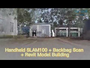 SLAM100 Lidar Scanner Real Scene + Revit Building Model