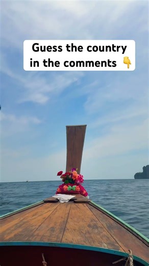 Guess the Country! 🌸 Longtail Boat Speeds Across Crystal Blue Seas 🌊✨